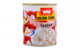 Golden Crown Lychee In Sugar Syrup   Tin  800 grams